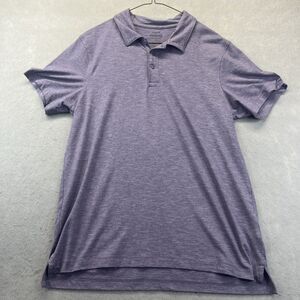 J Crew Performance Mens Heathered Purple Short Sleeve Polo Shirt Size L Golf